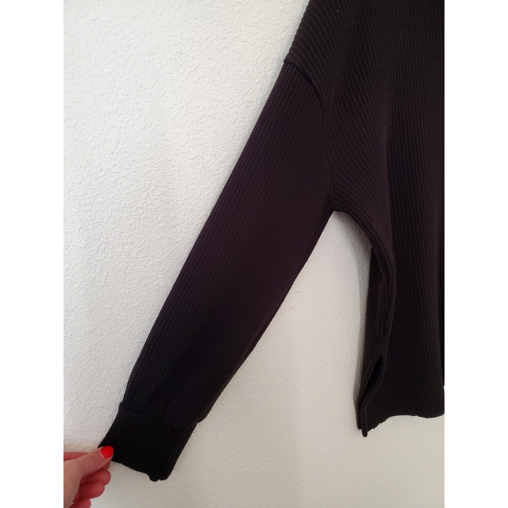 Gap Split-Hem Waffle Turtleneck Pullover Small Bl… - image 3